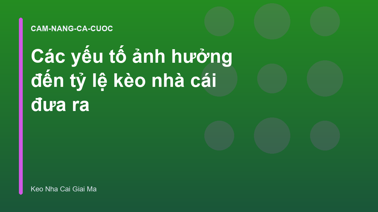 Read more about the article Các yếu tố ảnh hưởng đến tỷ lệ kèo nhà cái đưa ra