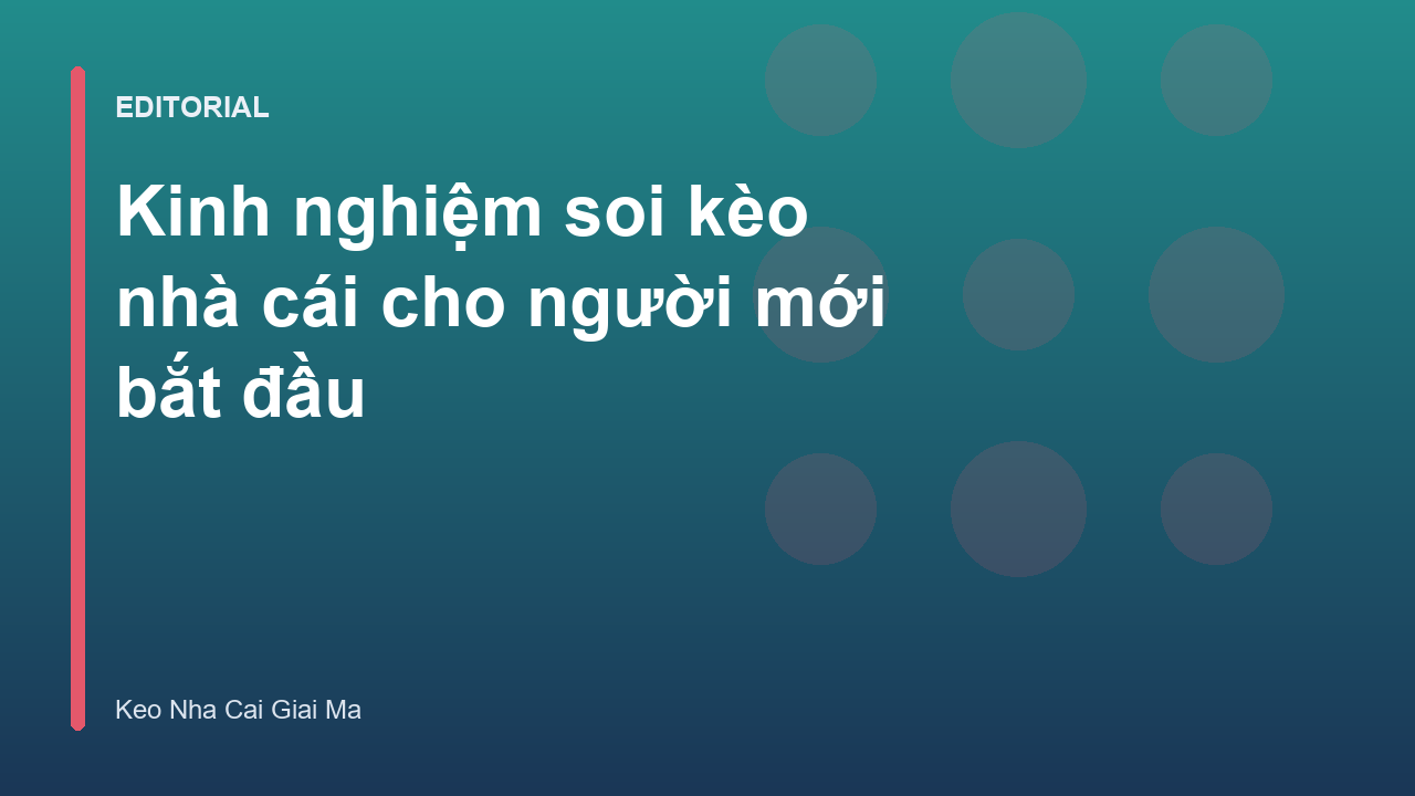 Người mới bắt đầu tìm hiểu kinh nghiệm soi kèo nhà cái
